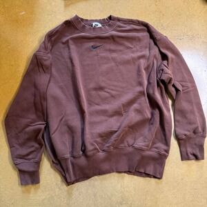 Nike‎ 90s Brown Fleece Crewneck Sweatshirt Size Medium